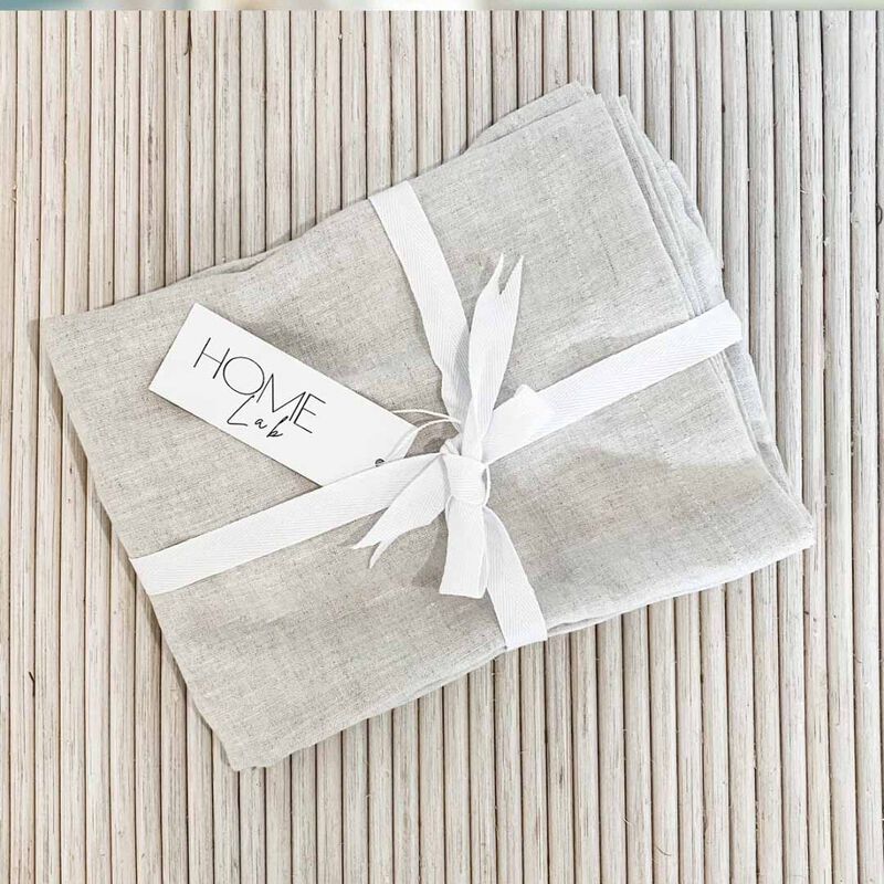 Home Lab 100% French Flax Linen Napkin Set Of 4 image number 6